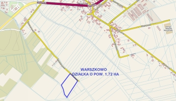 Warszkowo - działka rolna o pow. 1,72 ha